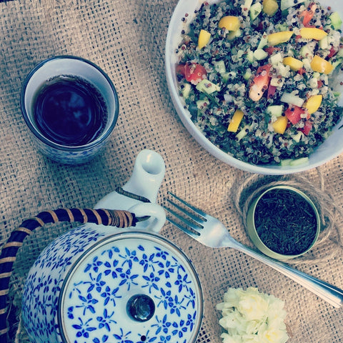 Ensalada de quinoa con Té Verde Japonés (Gyokuro) - Soy Té